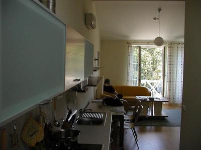 An interior view of a comfortable Vilnius apartment.  Modern cabinets and fixtures are the norm in new and renovated apartments. 